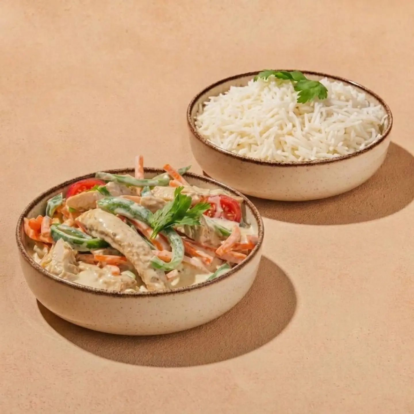 دجاج بالكريمة والأرز