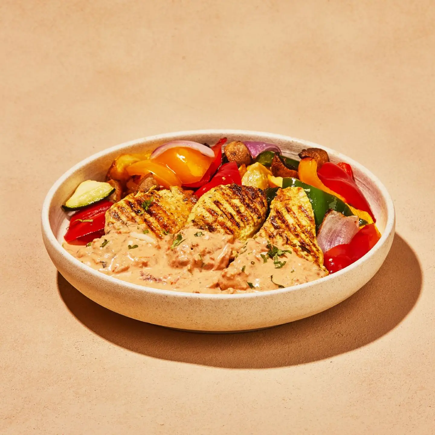 Tuscan Chicken & Grilled Vegetables (Low Carb)