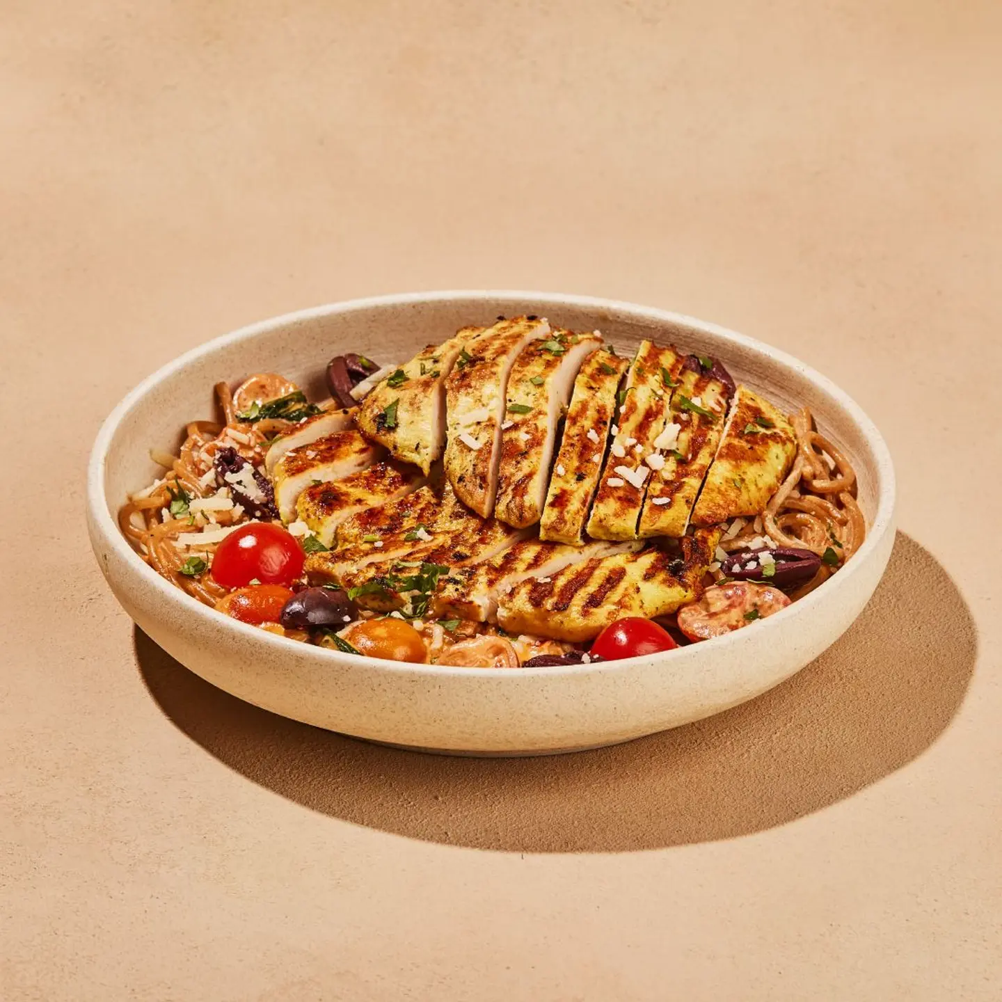 High Protein Creamy Chicken Spaghetti
