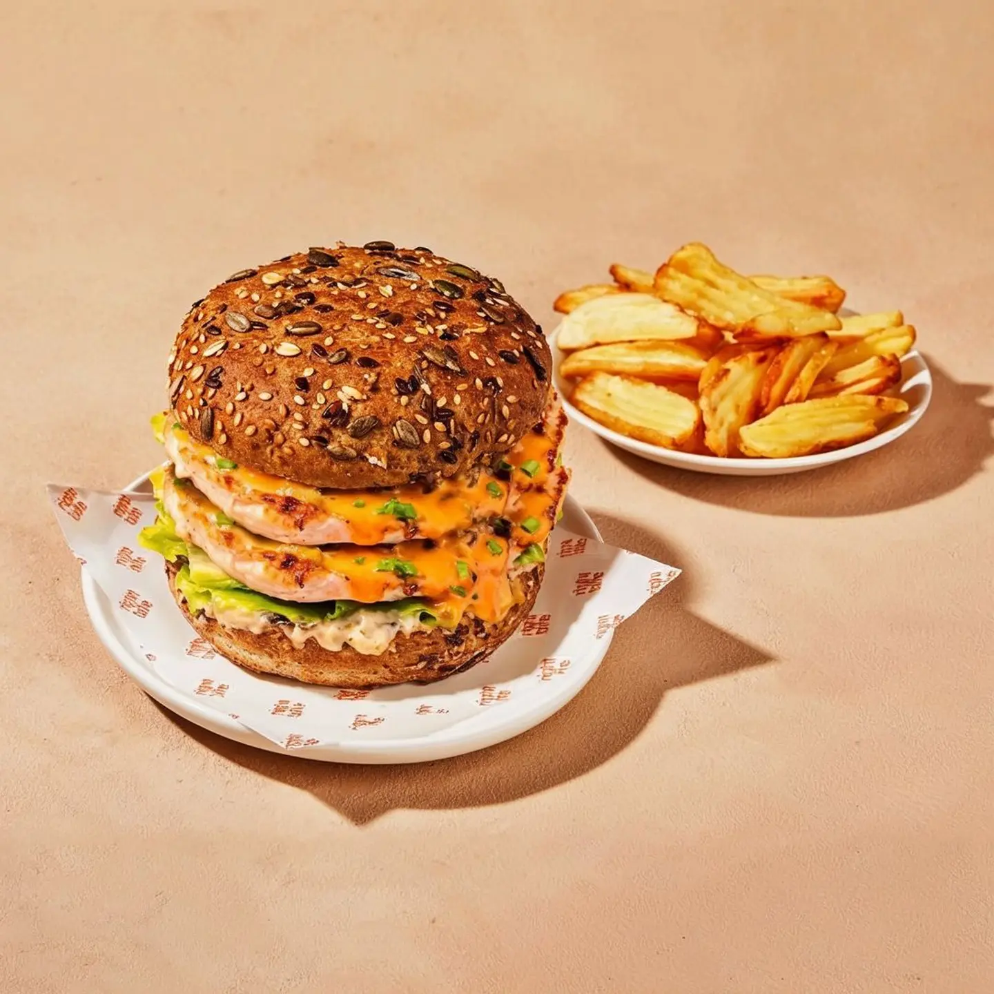 High Protein Dynamite Chicken Burger