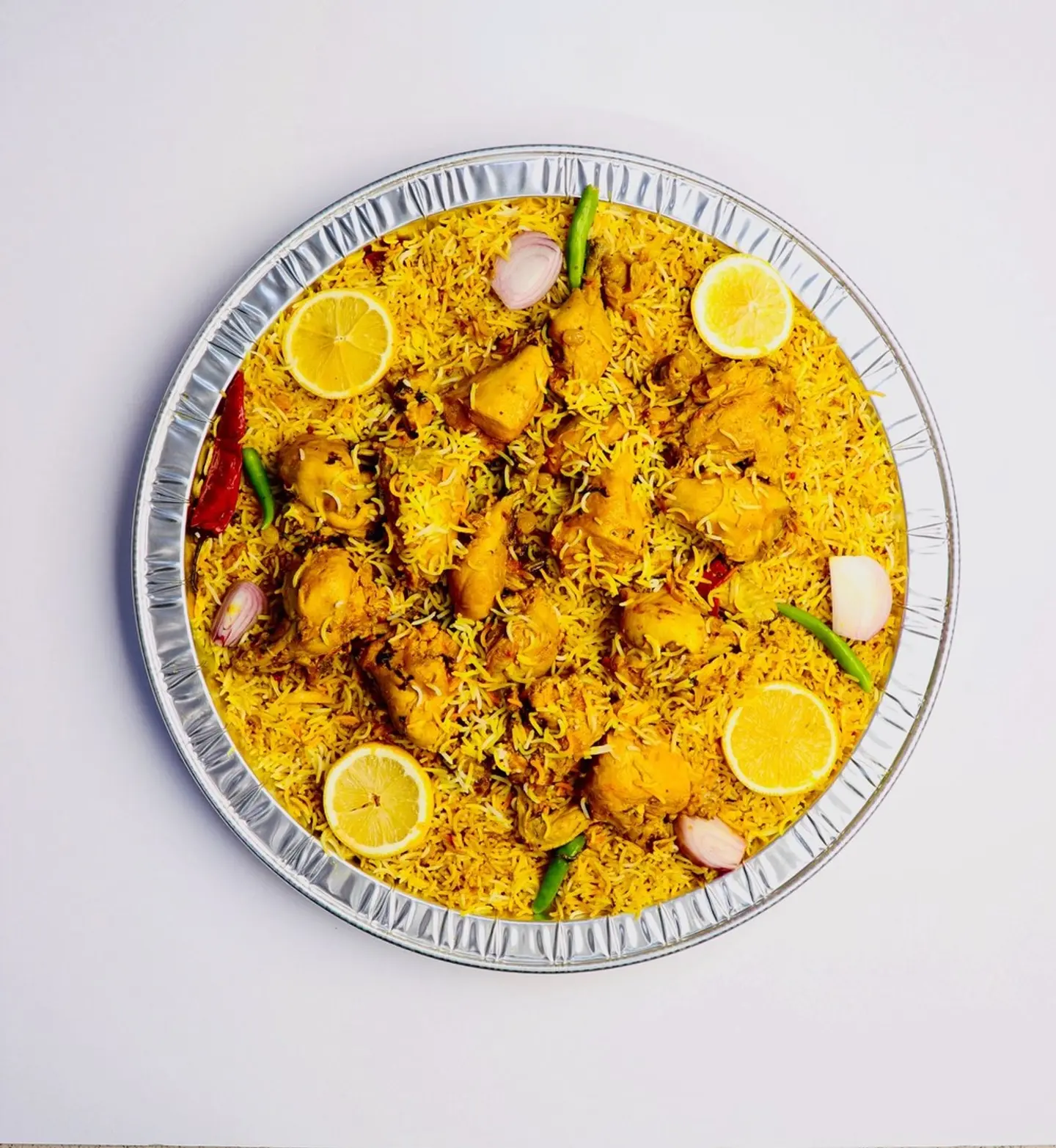 Two Chicken Biryani In One Plate