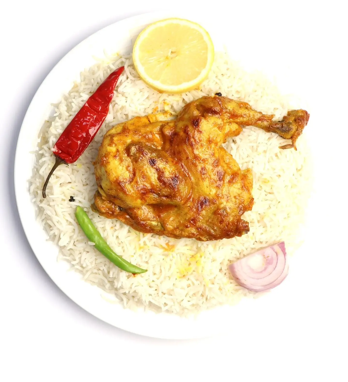 Frn Chicken Full With White Rice