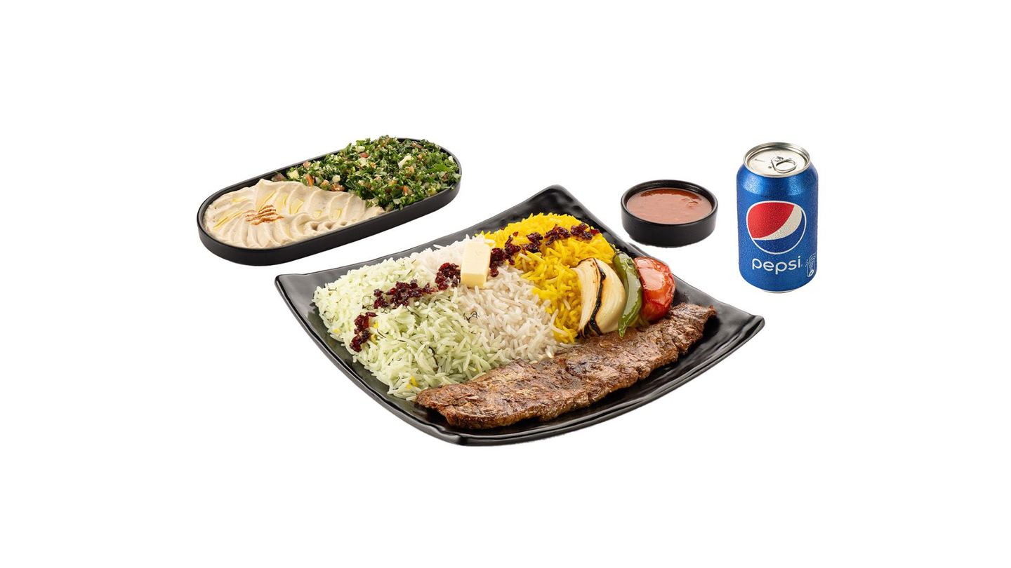 وجبة برك ( ستيك لحم )
