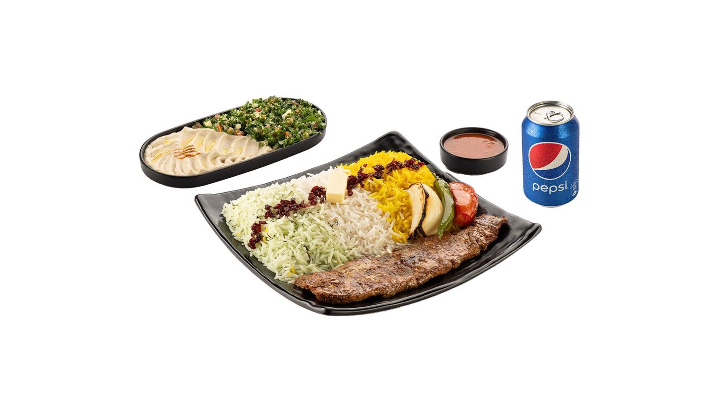 وجبة برك ( ستيك لحم )