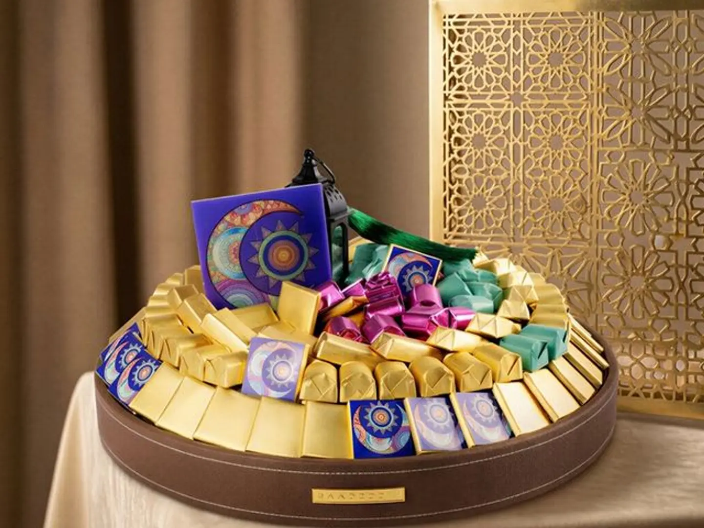 صينية شوكولا جلدية دائري رمضانية