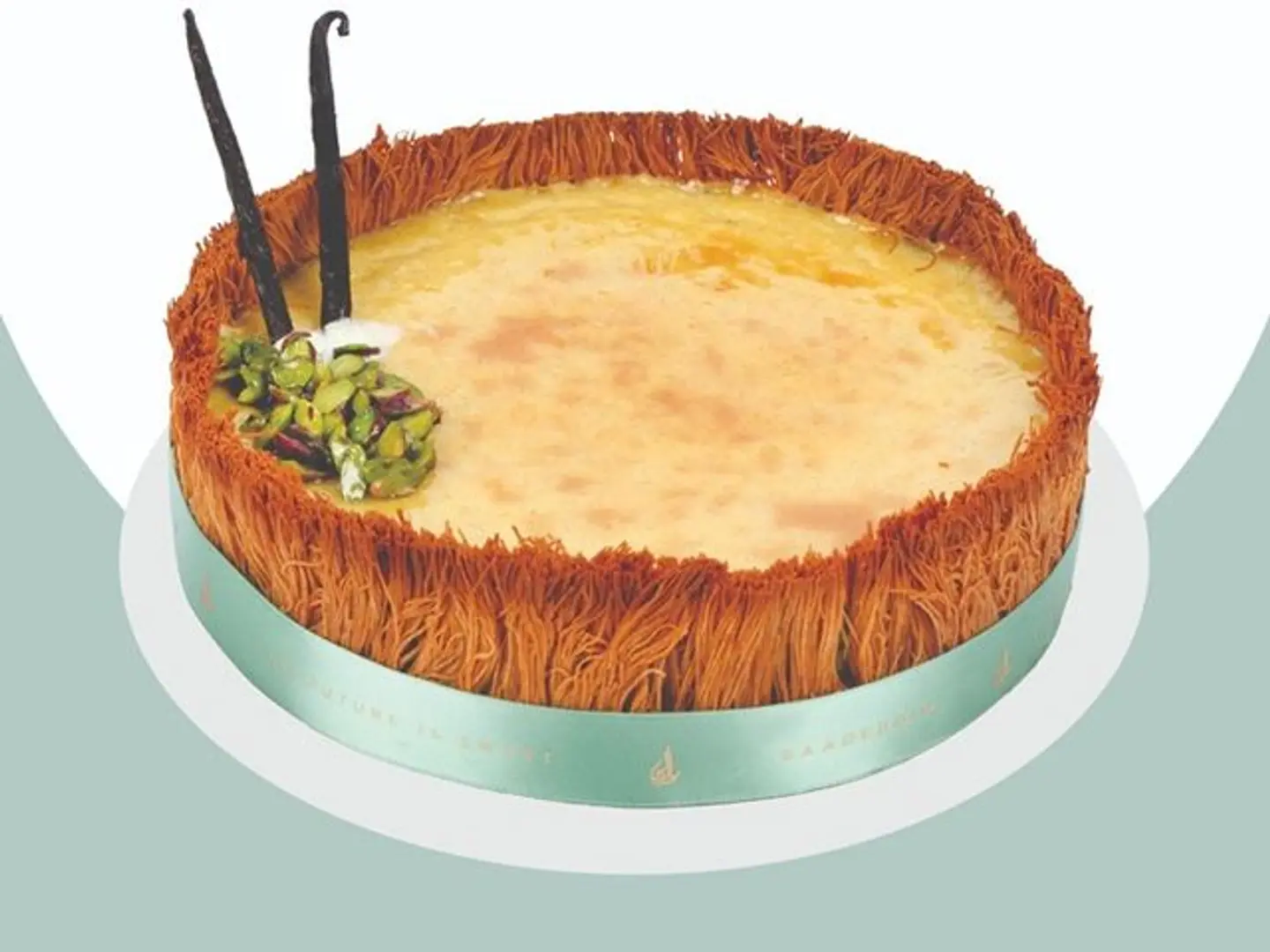 Kunafa Flan Cake