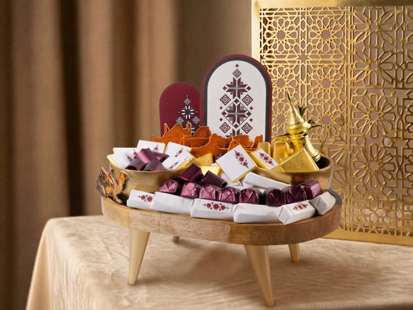 صينية شوكولا خشبية للتأسي