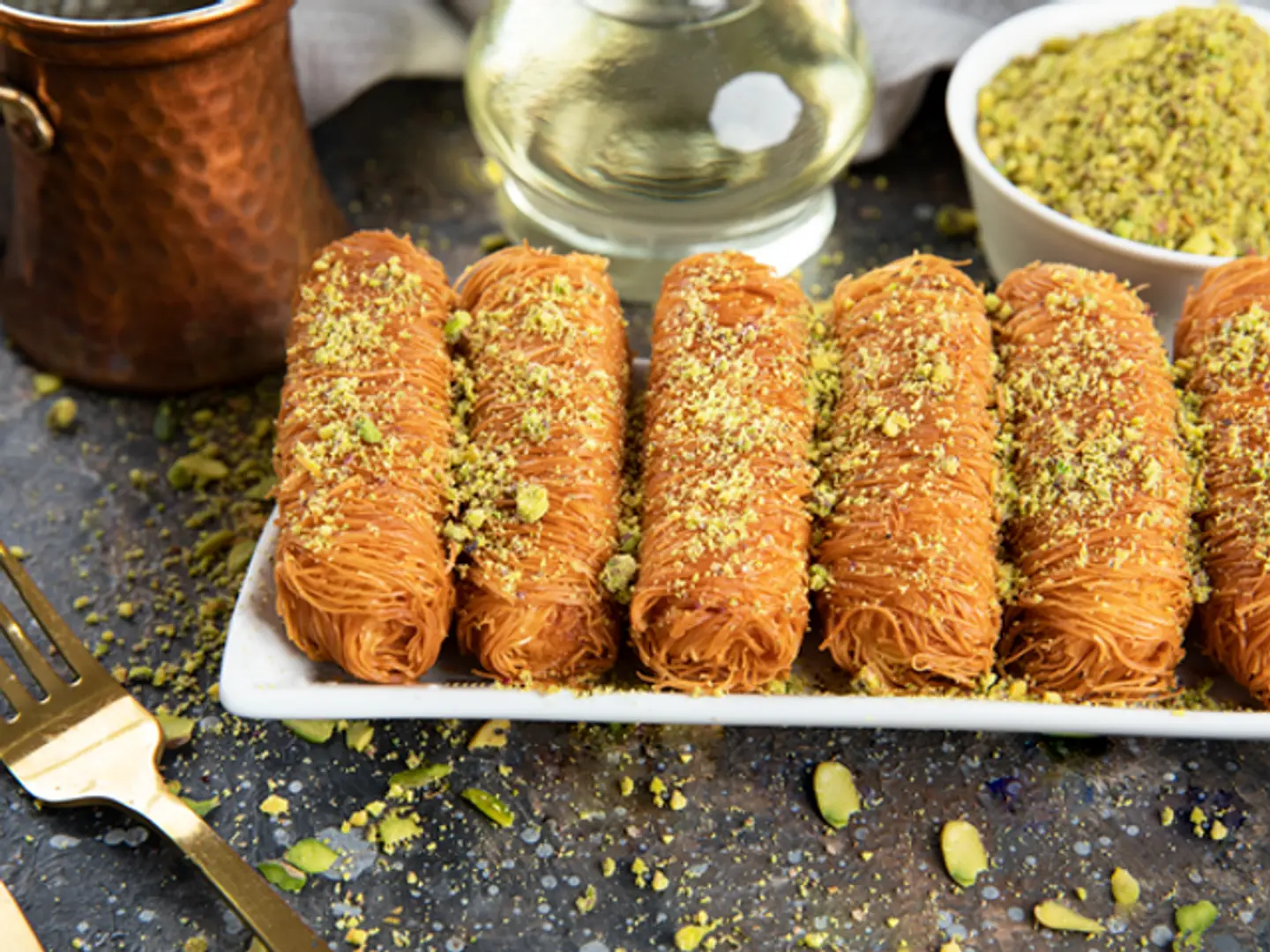 اصابع كنافة قشطة