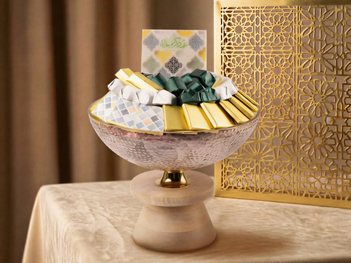 صينية شوكولا خشب للعيد