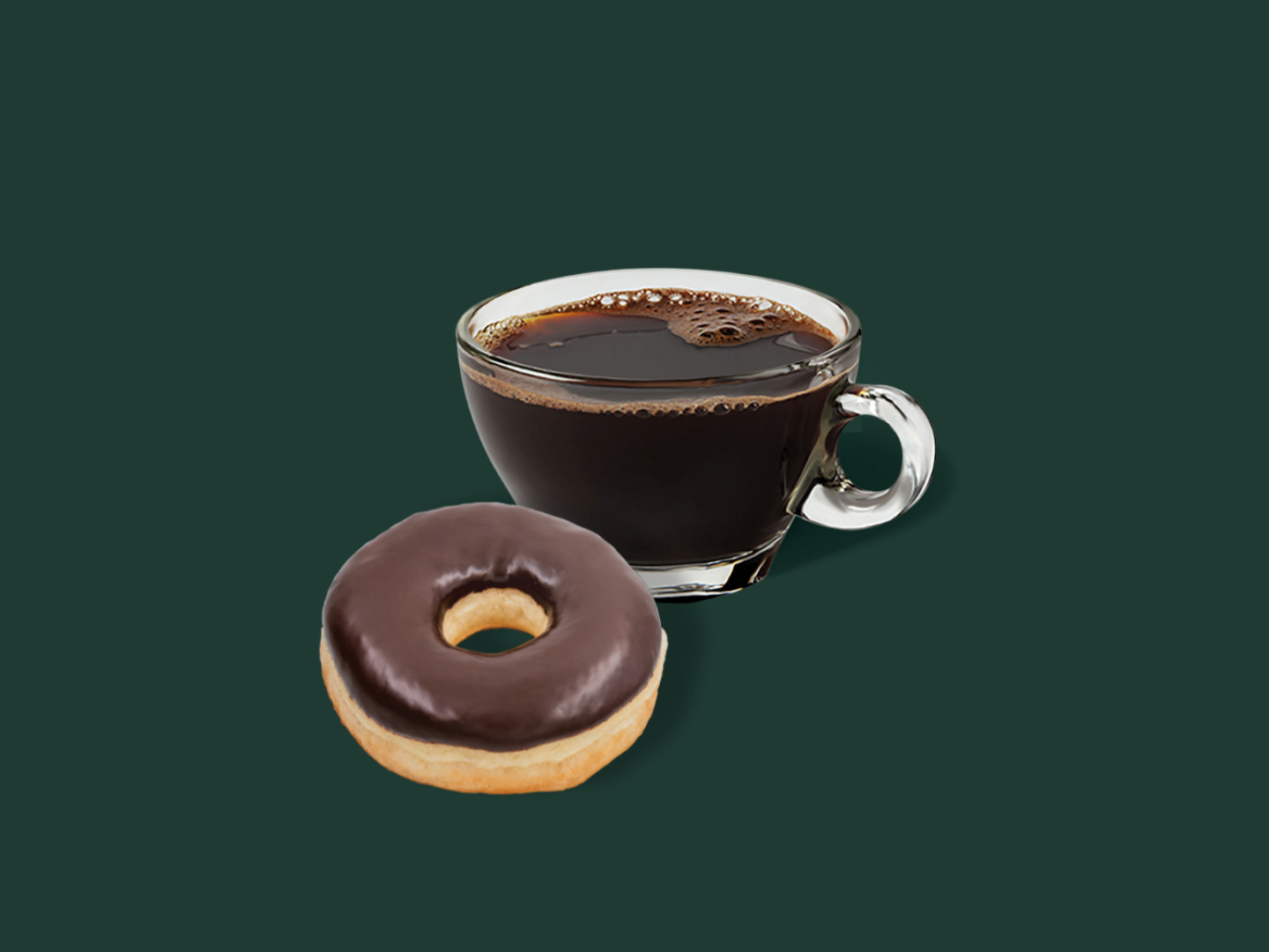 Hot Brewed Coffee & Chocolate Donuts