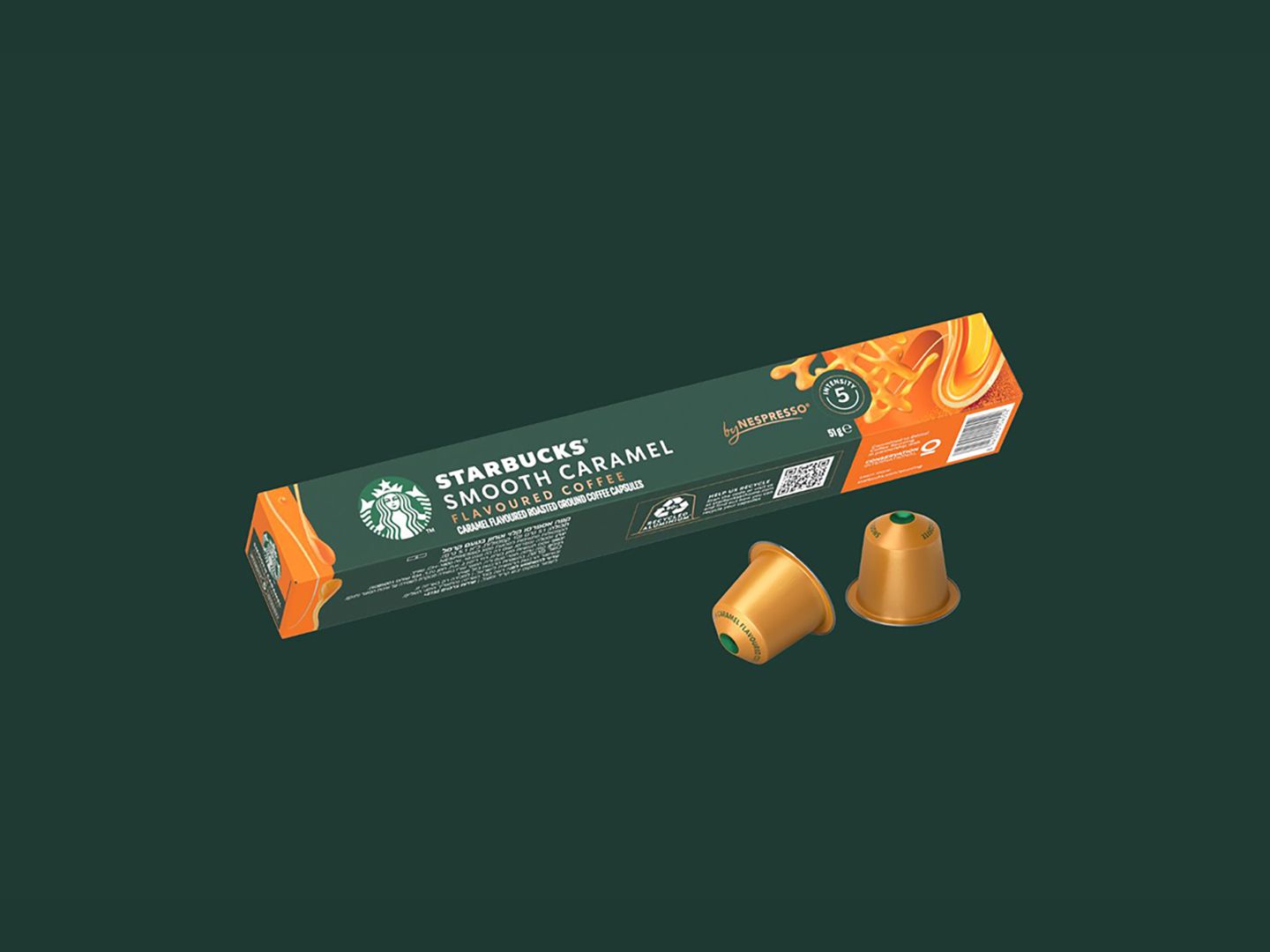 Starbucks Nespresso Smooth Caramel Flavoured Coffee Capsules