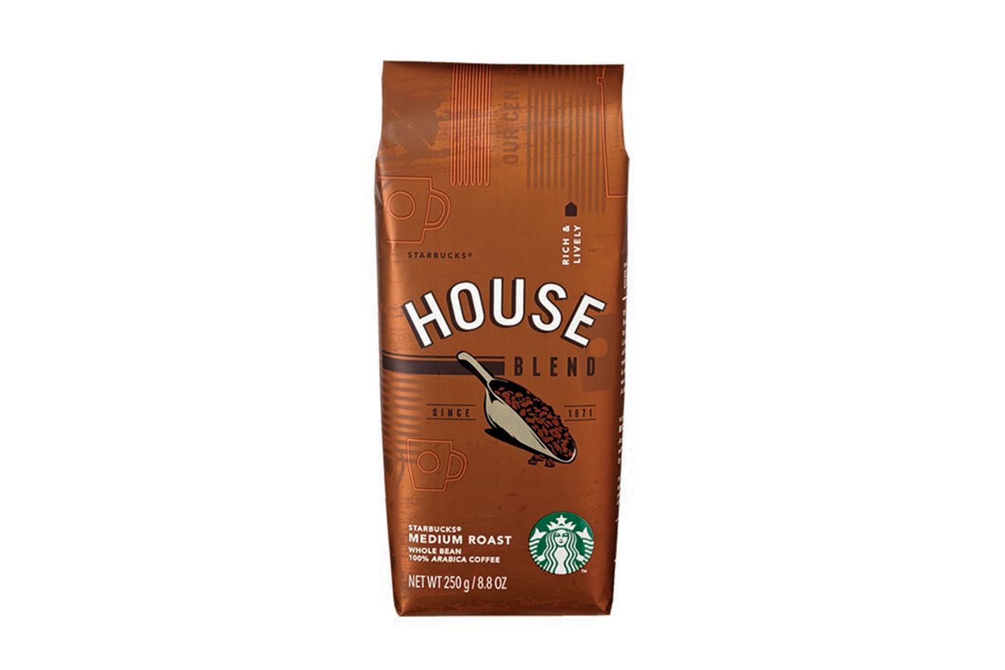 Whole Bean Coffee House Blend 250g