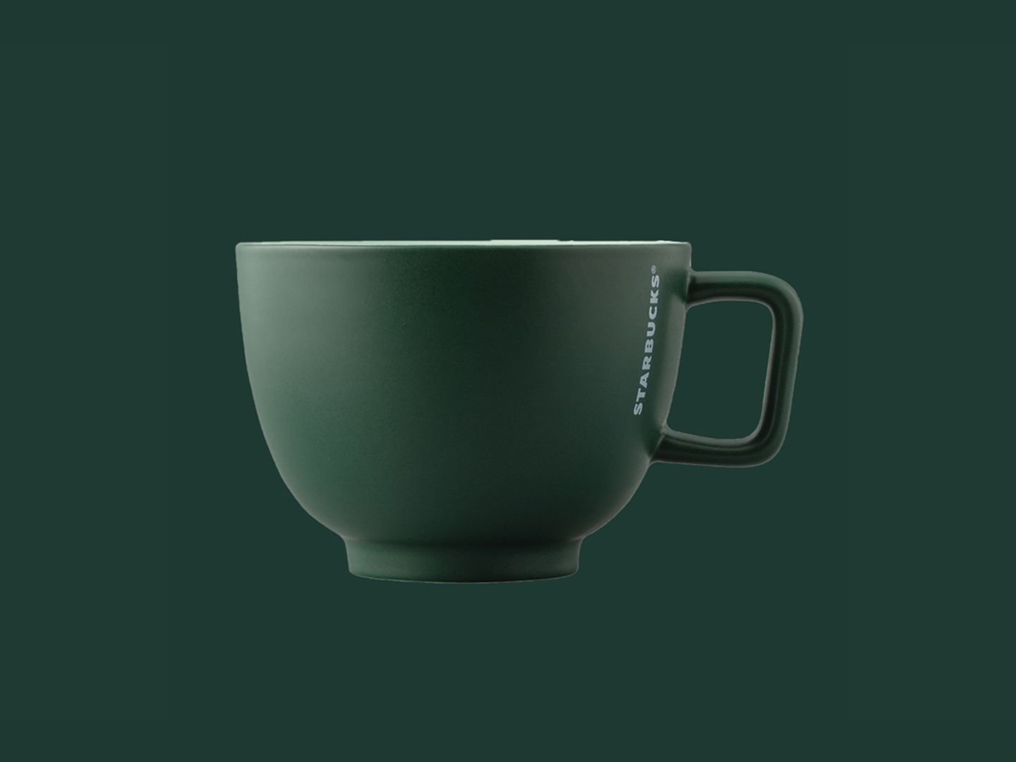 Mug 16 Oz Latte Dark Green