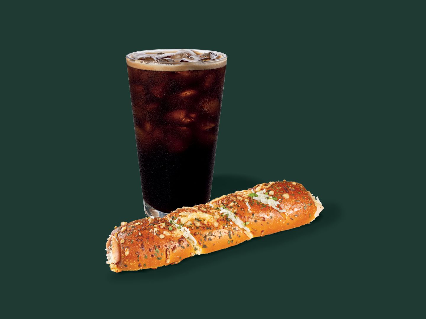 Iced Americano & Turkey Cheese Pretzel