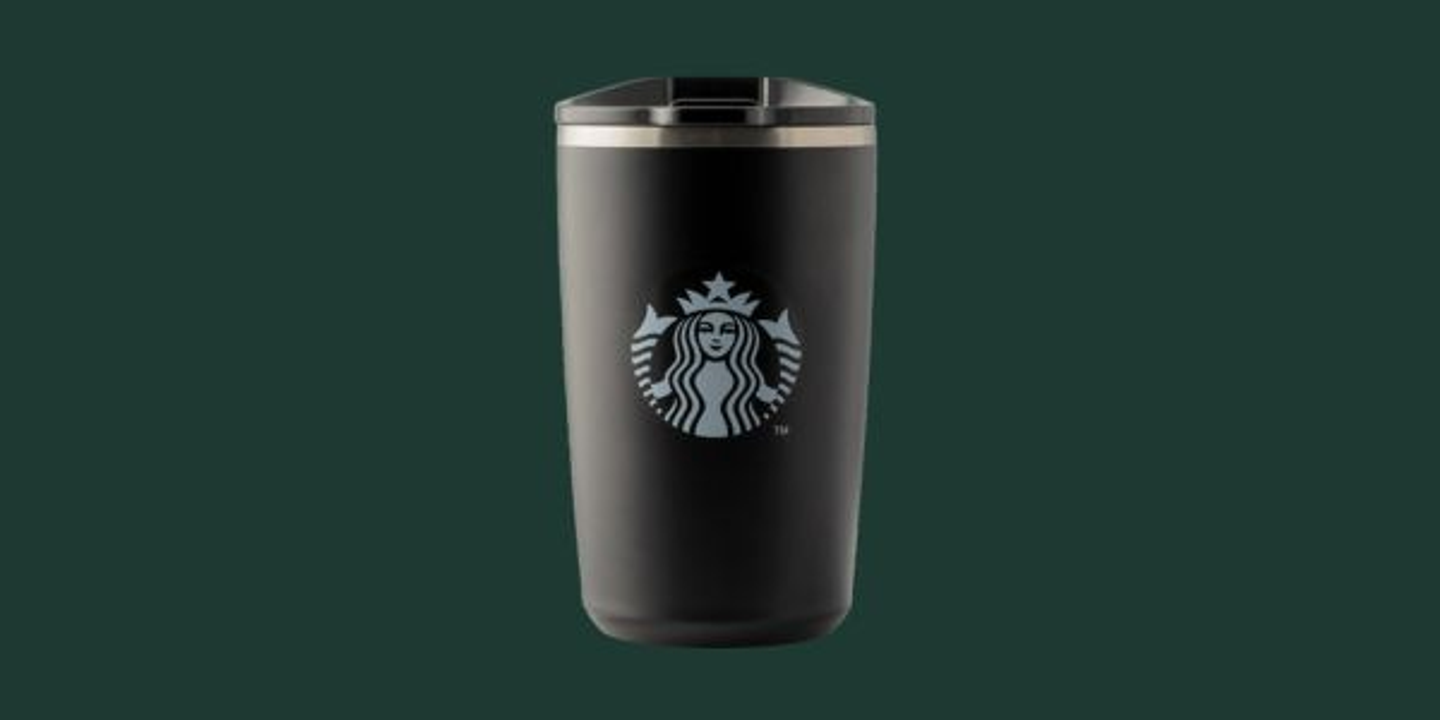 Tumbler 12 Oz Stainless Steel Robi Black