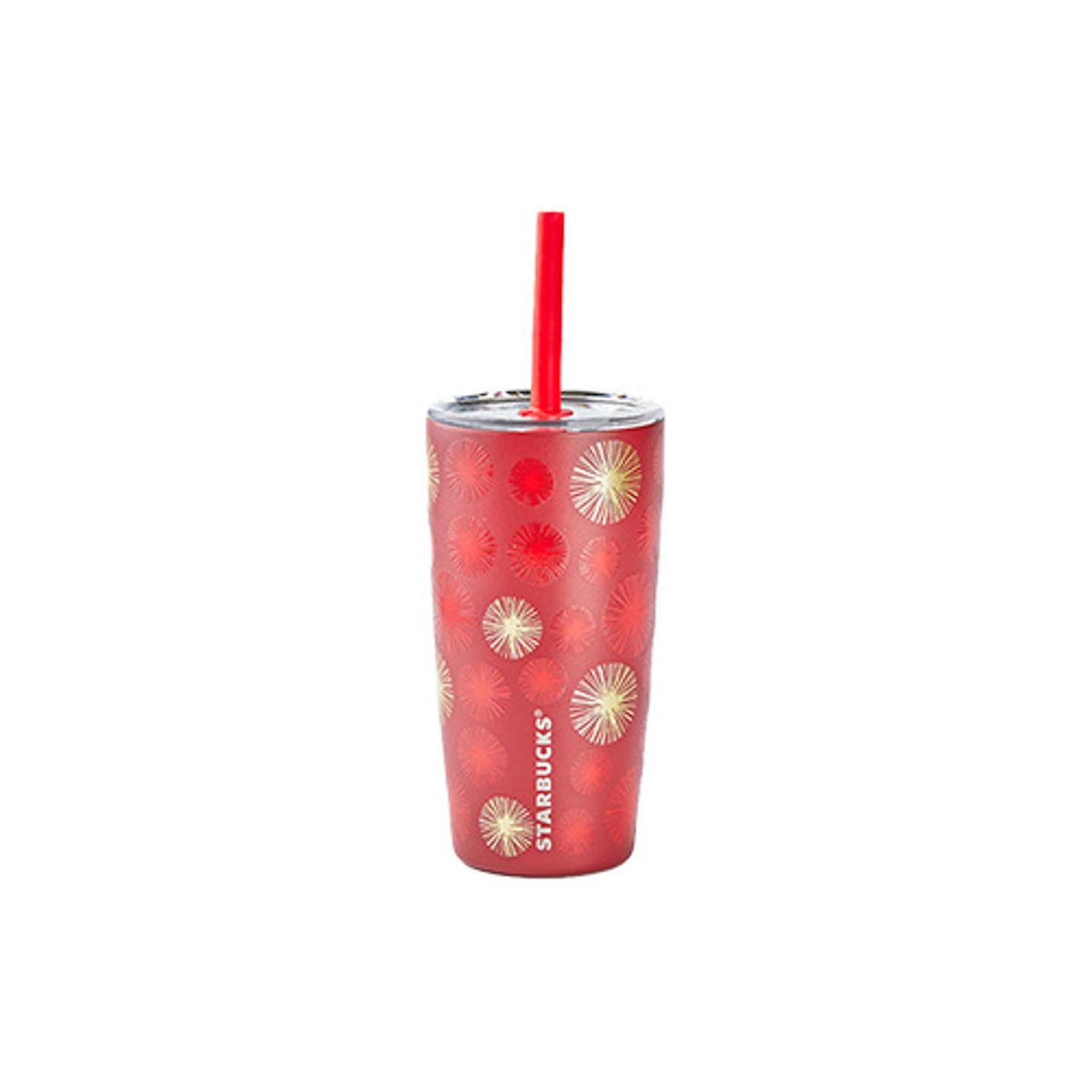 Cold Cup 16 Oz Stainless Steel Starburst Red