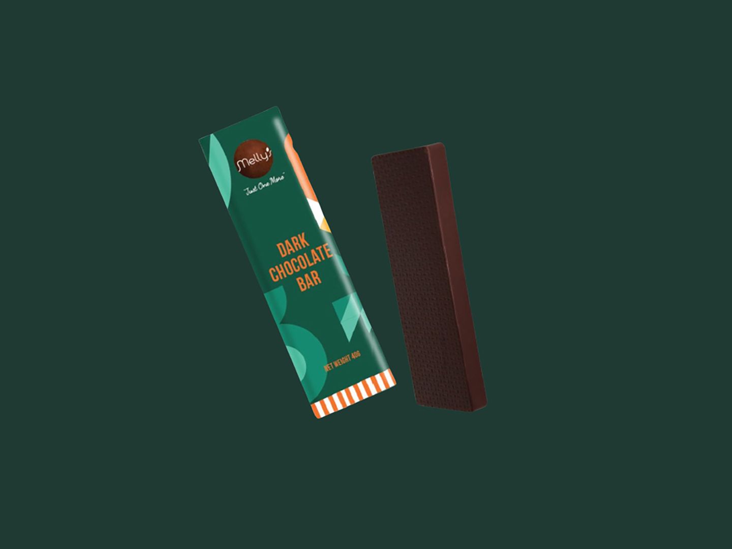 Mellys Dark Chocolate Bar 40g