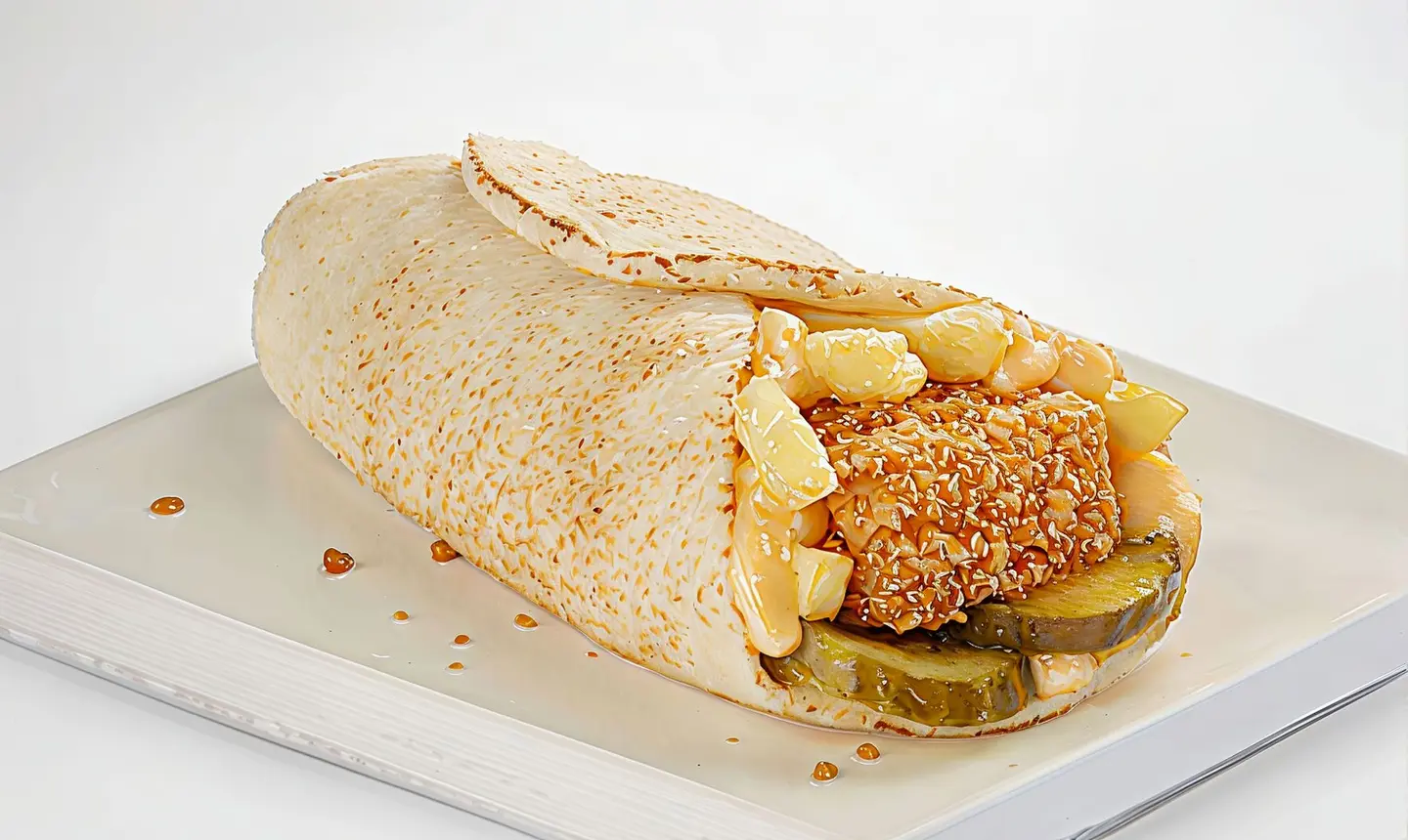 ساندوتش سمك وجبن