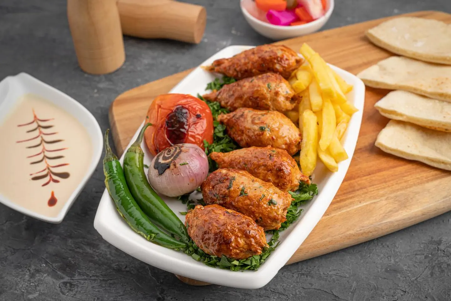 كباب كفتة الدجاج