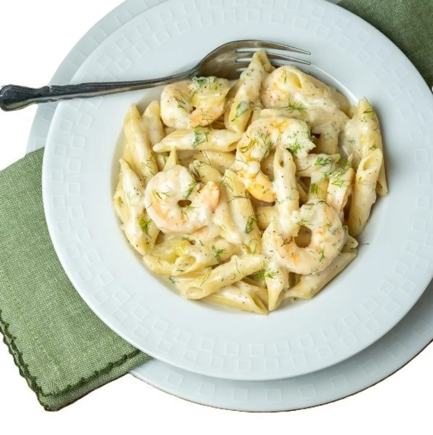 باستا روبيان مع صوص ابيض