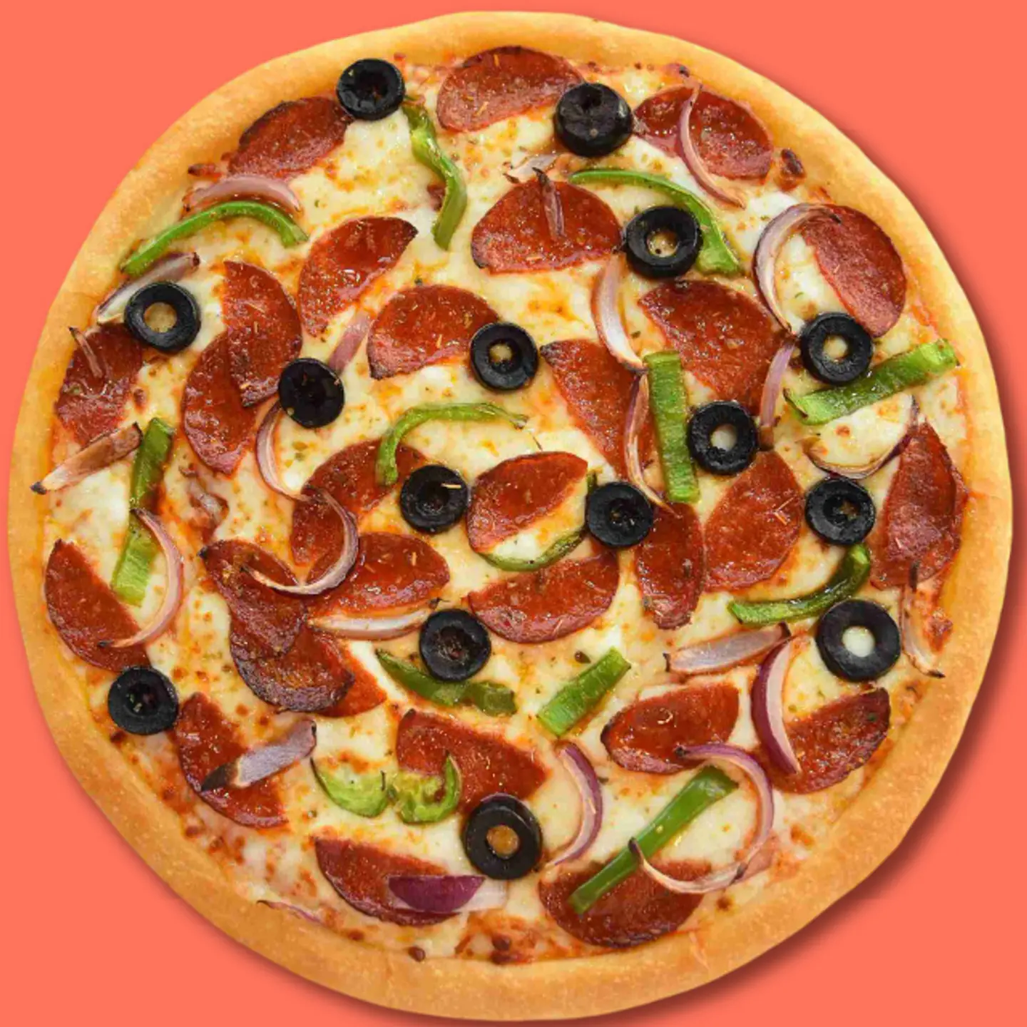 بيتزا بيبروني مع خضار