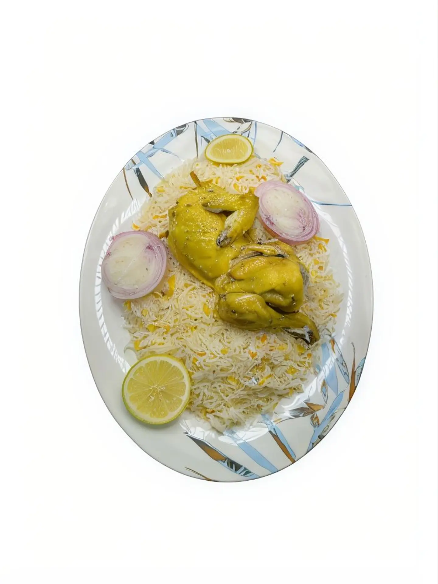 ربع دجاج مسلوق مع الأرز