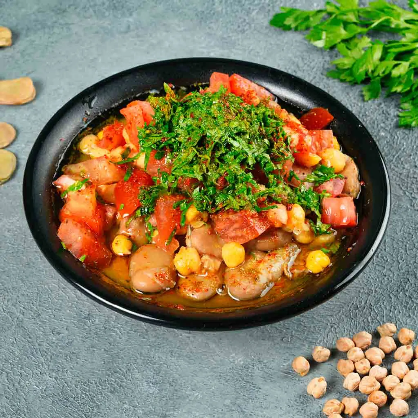 طبق فول مع زيت