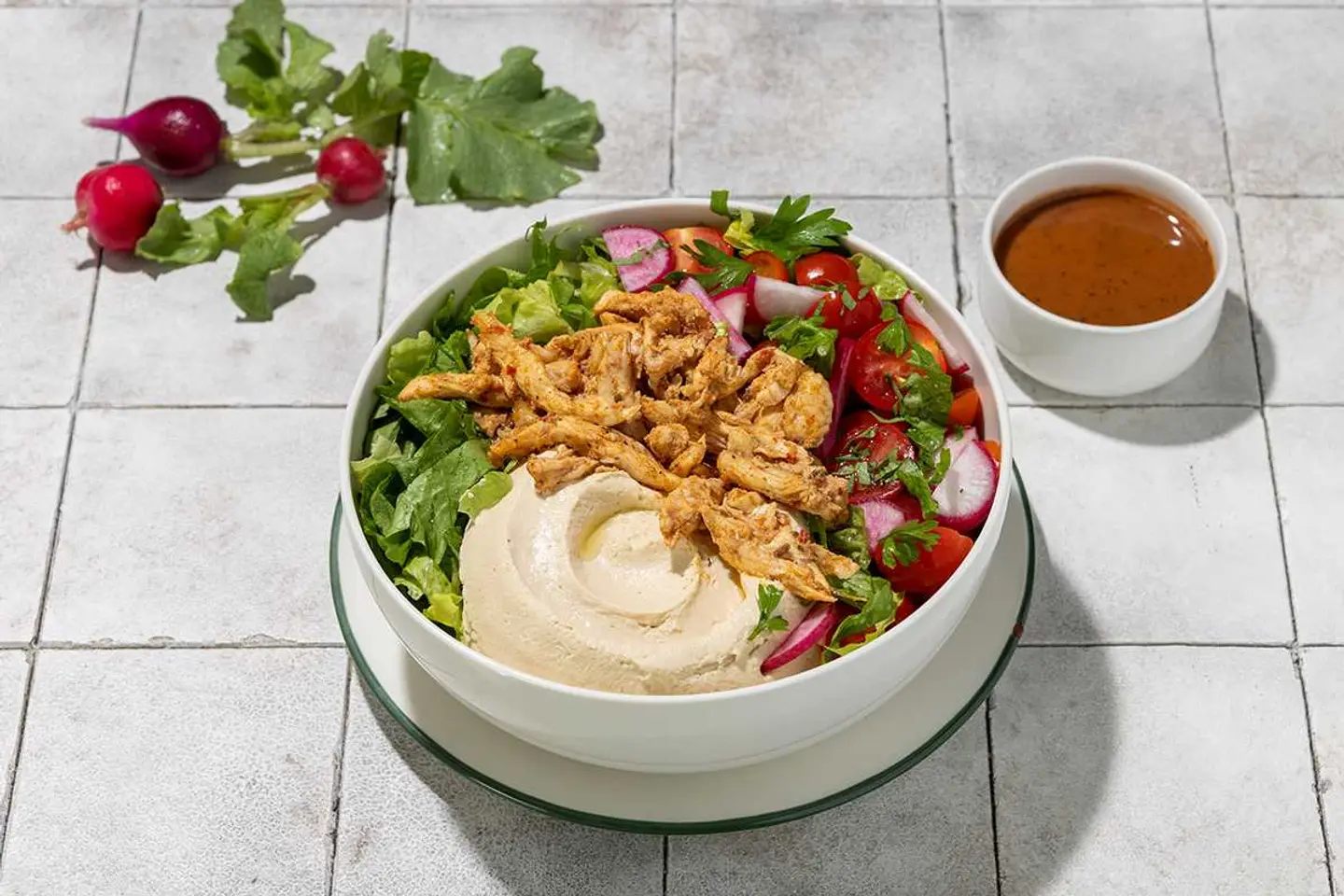 سلطة شاورما الدجاج