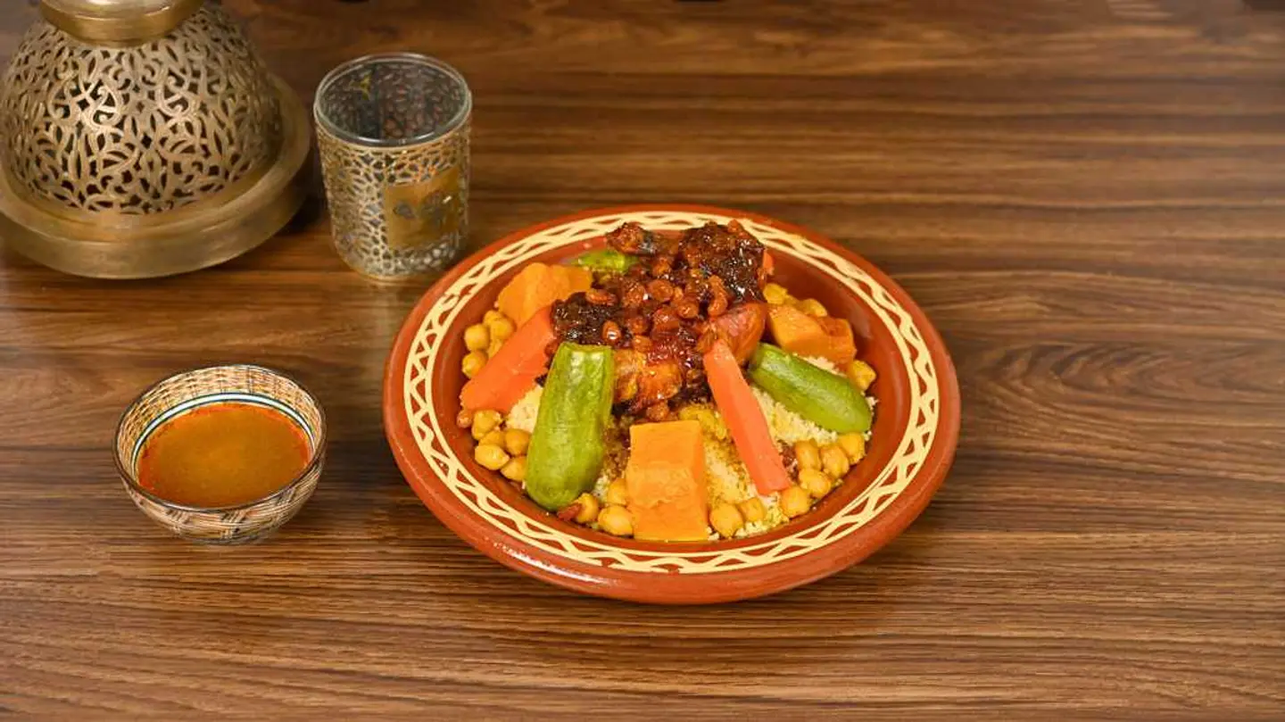 كسكس باللحم والخضار