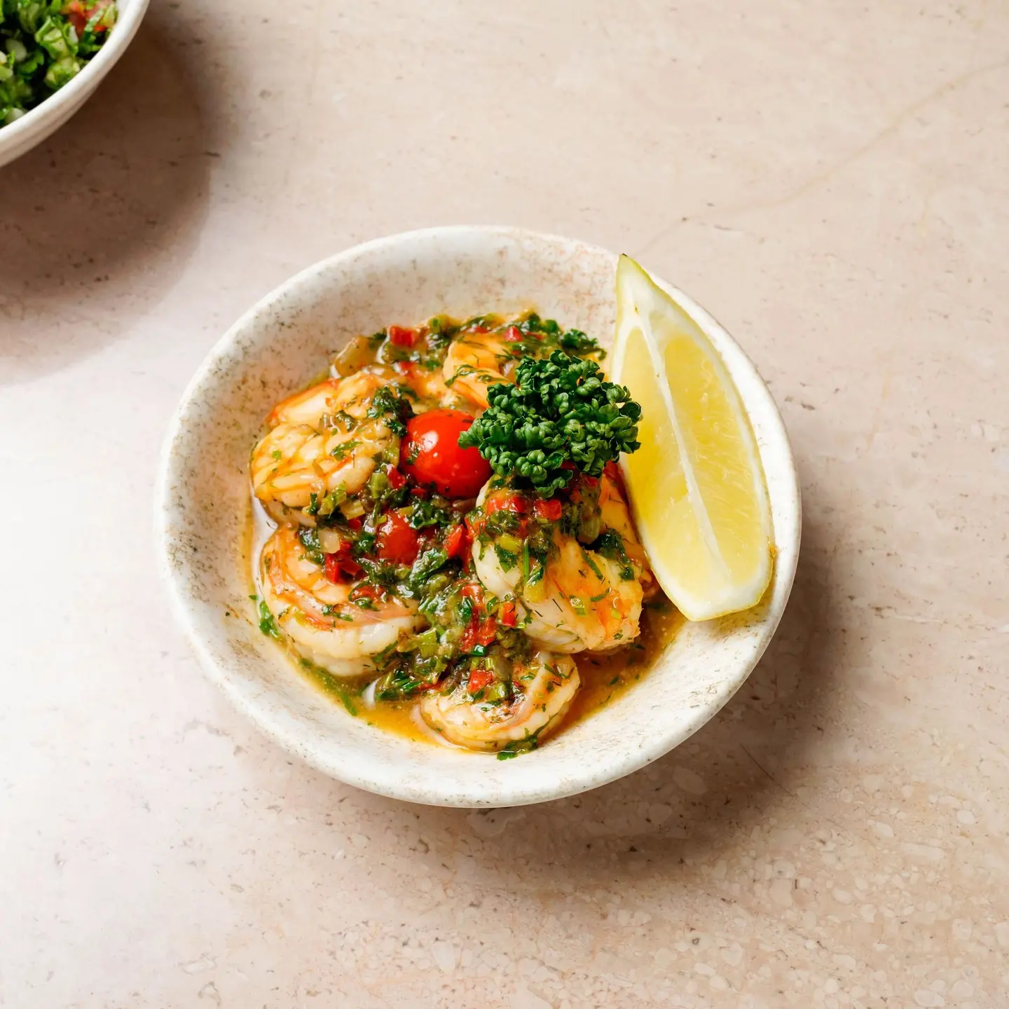 روبيان بالثوم مقلي