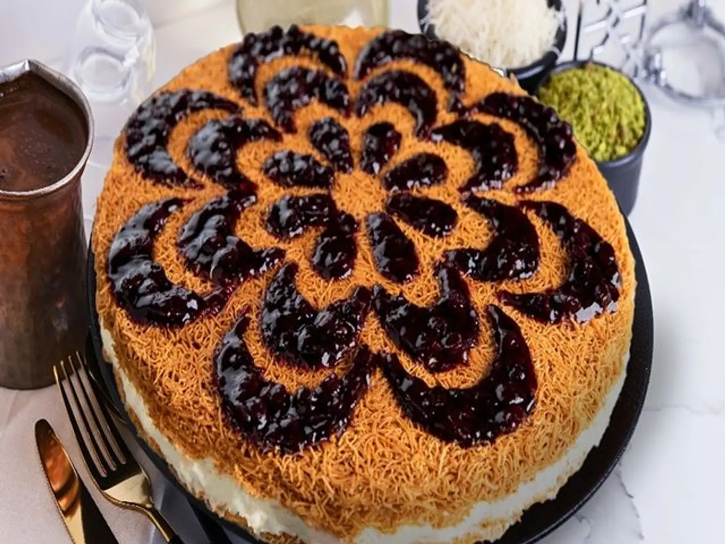 Cheese Kunafa With Blueberry 1/2 Kg