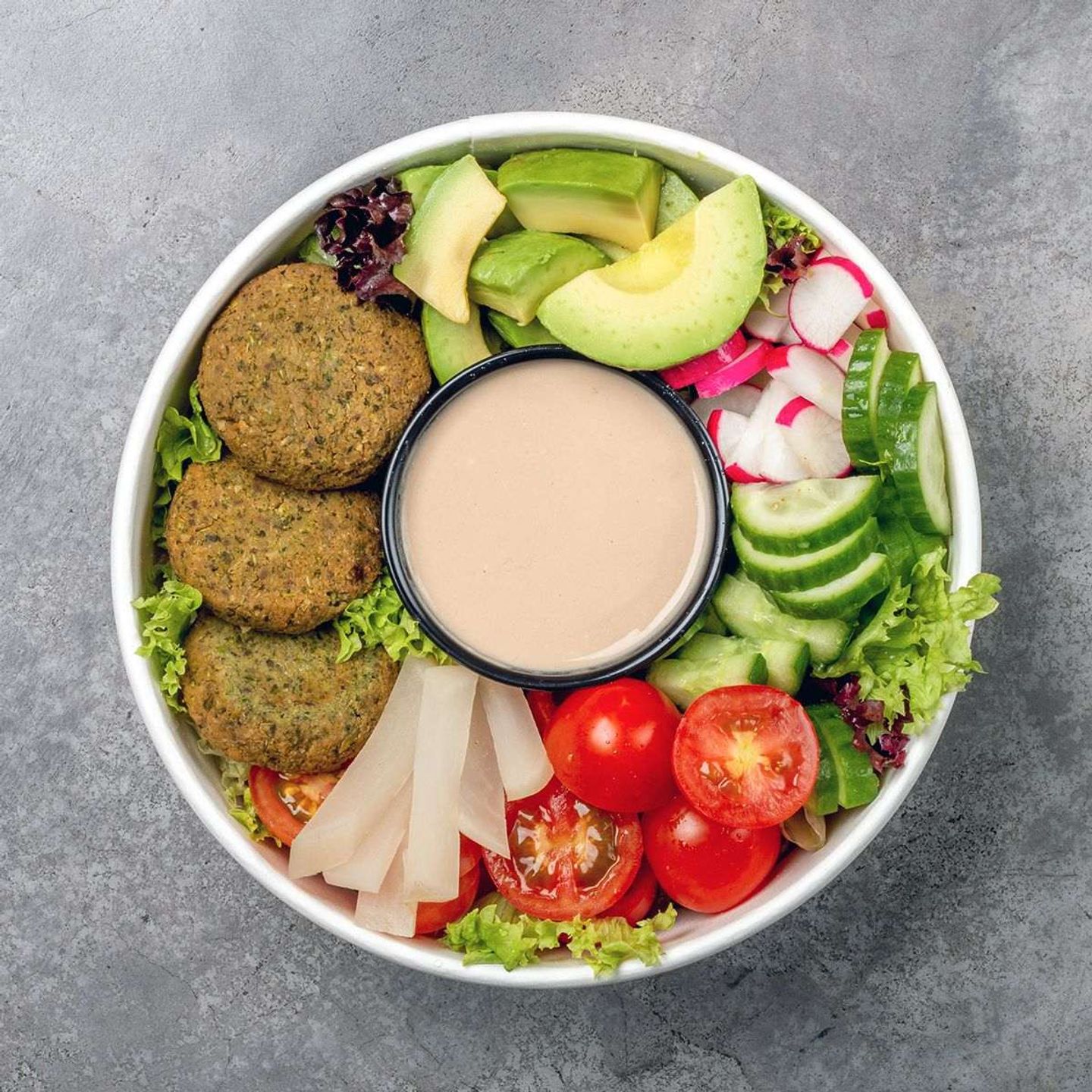 Super Falafel And Avocado Salad