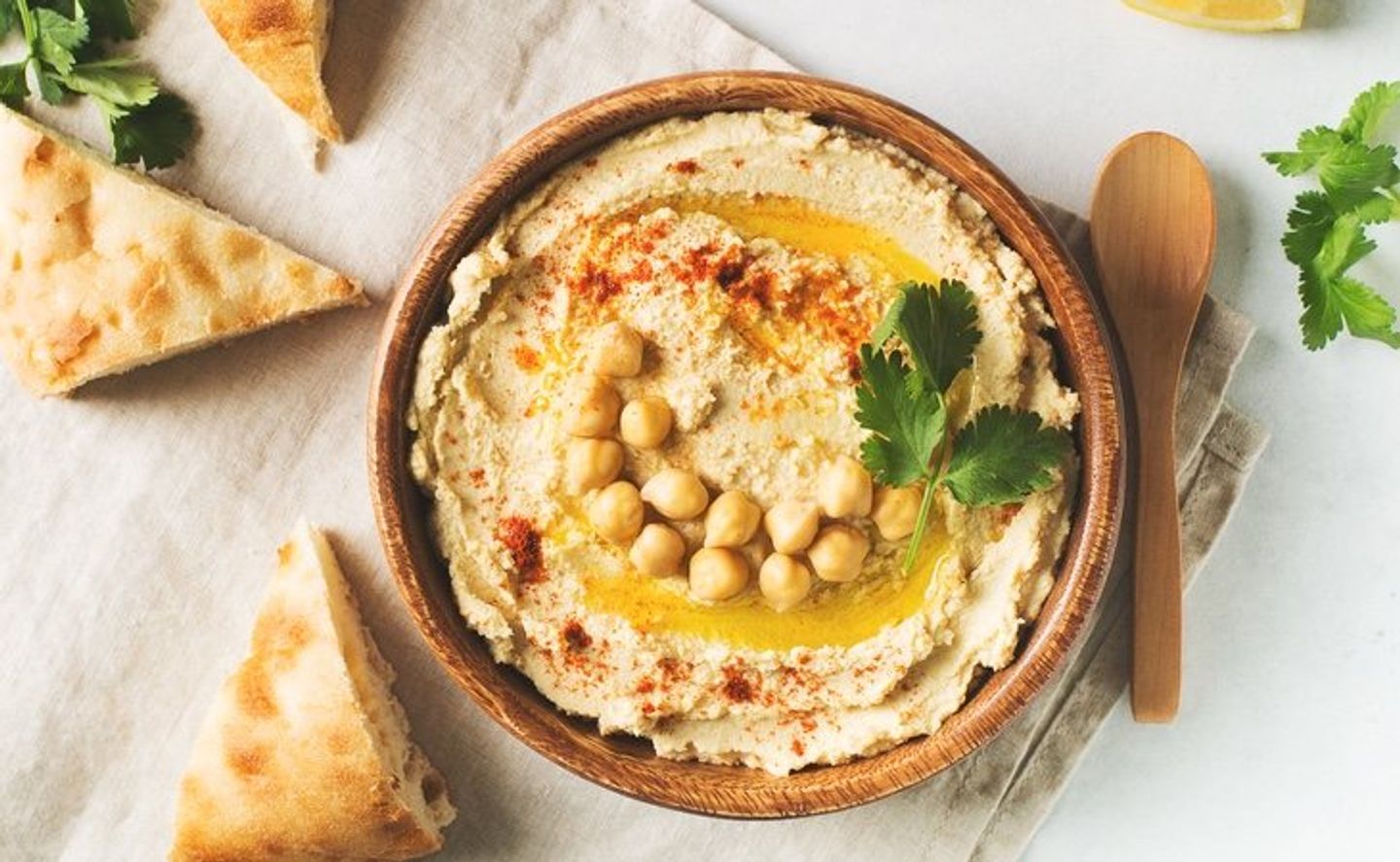 فته حمص بزيت الزيتون