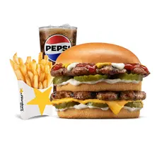 Double Hardee Beef Combo  Large