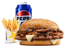Mushroom N Swiss Burger Combo   Large
