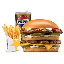 Double Hardee Beef Combo  Medium