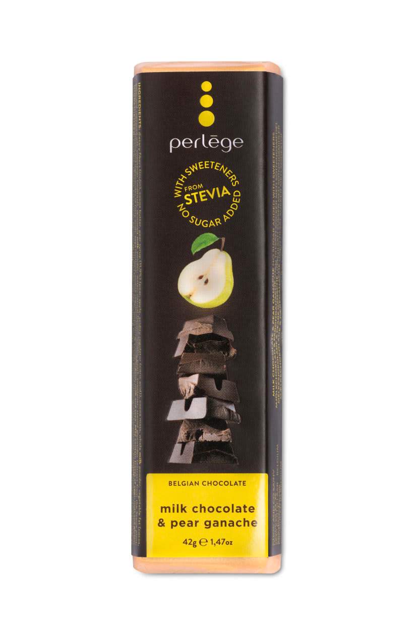Perlége млечен шоколад с пралина и ганаш от круша (42г)
