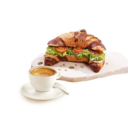 Zestaw Kawa i Croissant z avocado