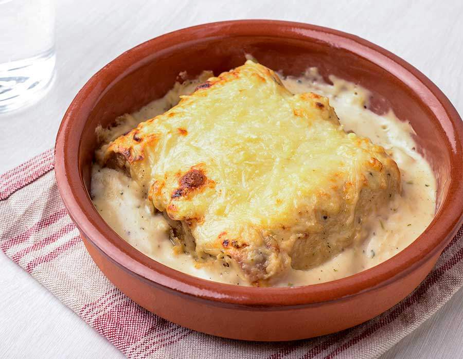 Canelones gratinados de carne (250 g.)