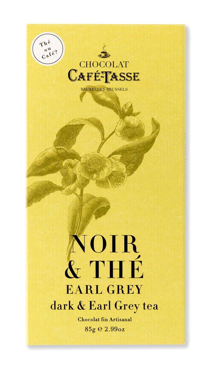 Café-Tasse белгийски шоколад - черен с чай Ърл Грей (85г)
