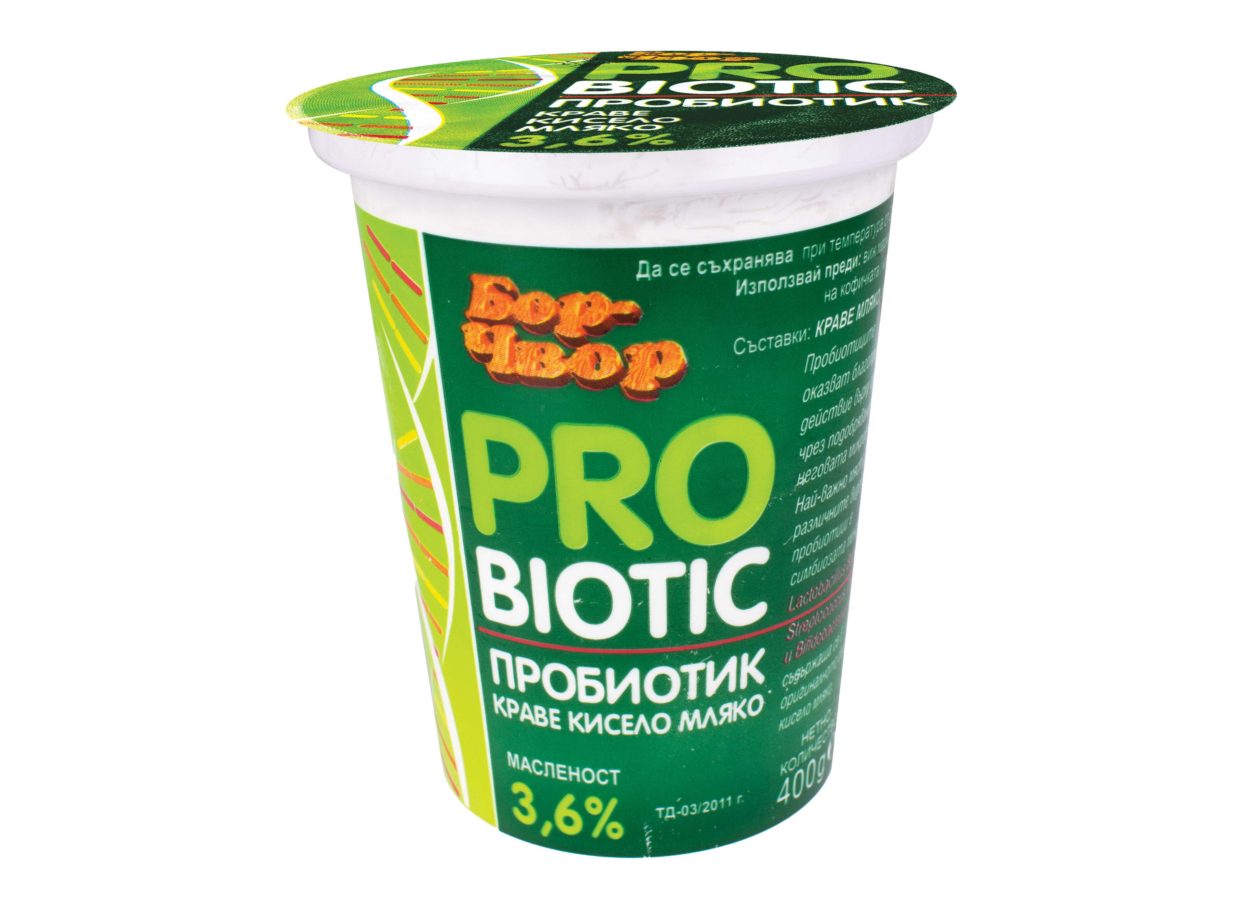 Мляко Кисело Пробиотик 3.6 % 400 Гр Рп