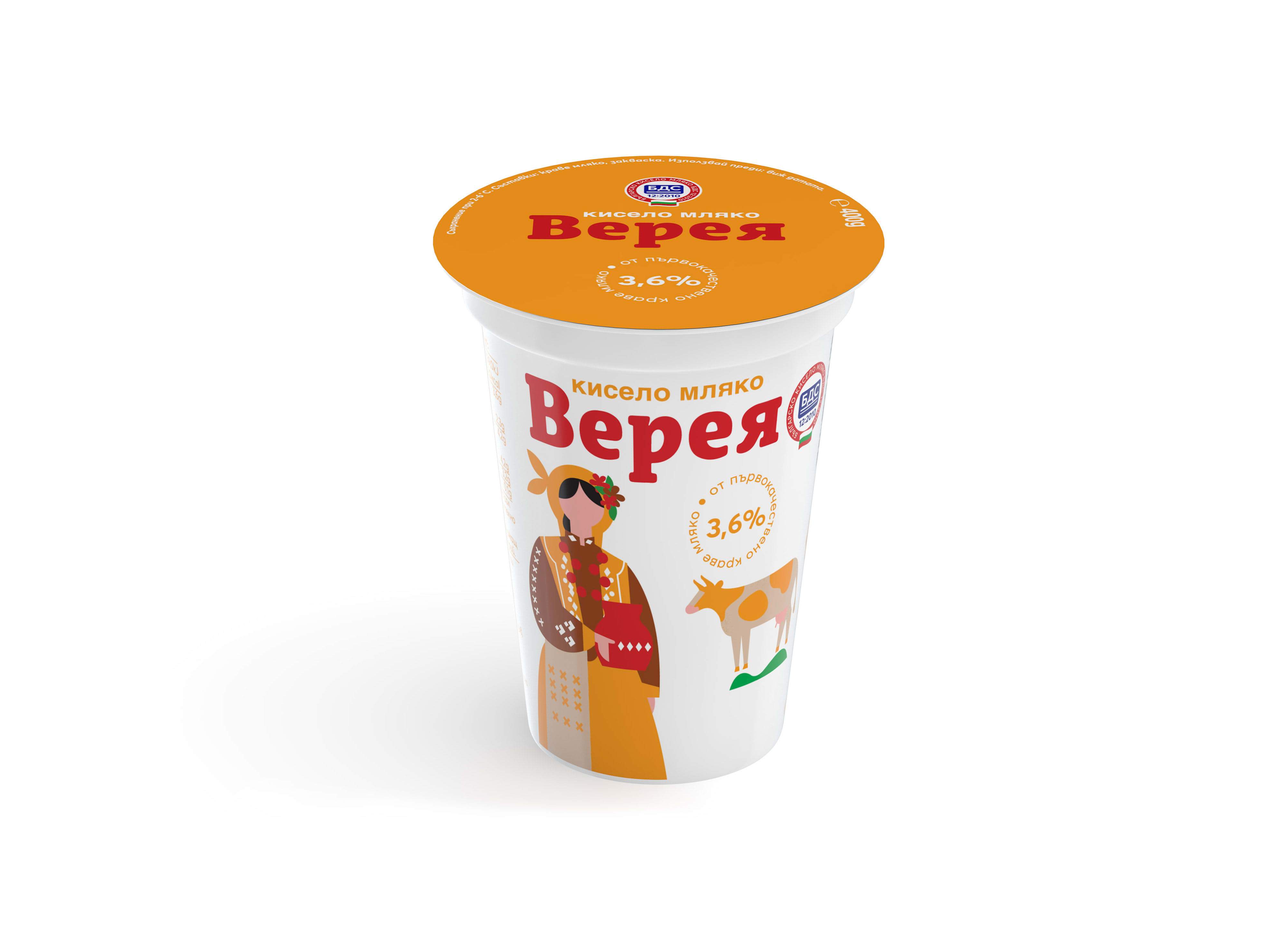 Мляко Кисело Верея 3.6%  Бдс