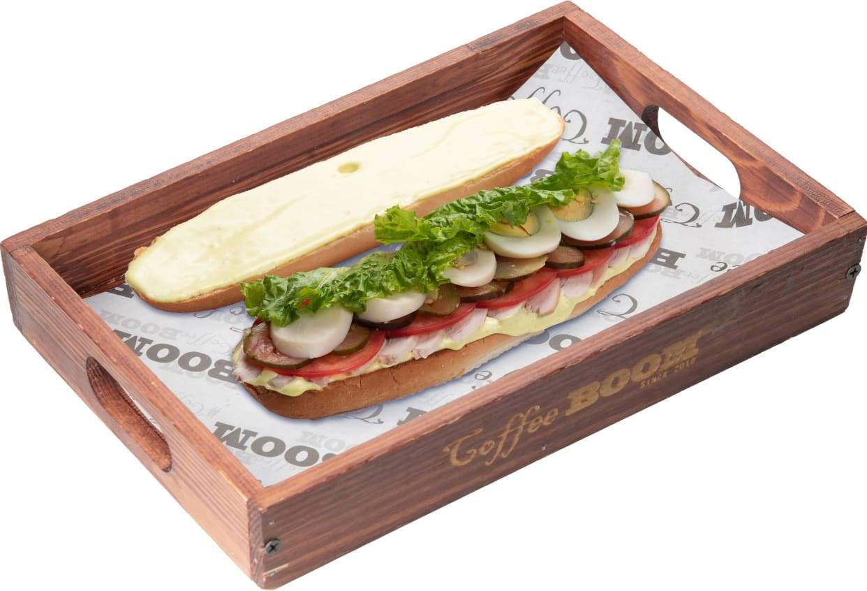 Сэндвич с курицей и соусом карри