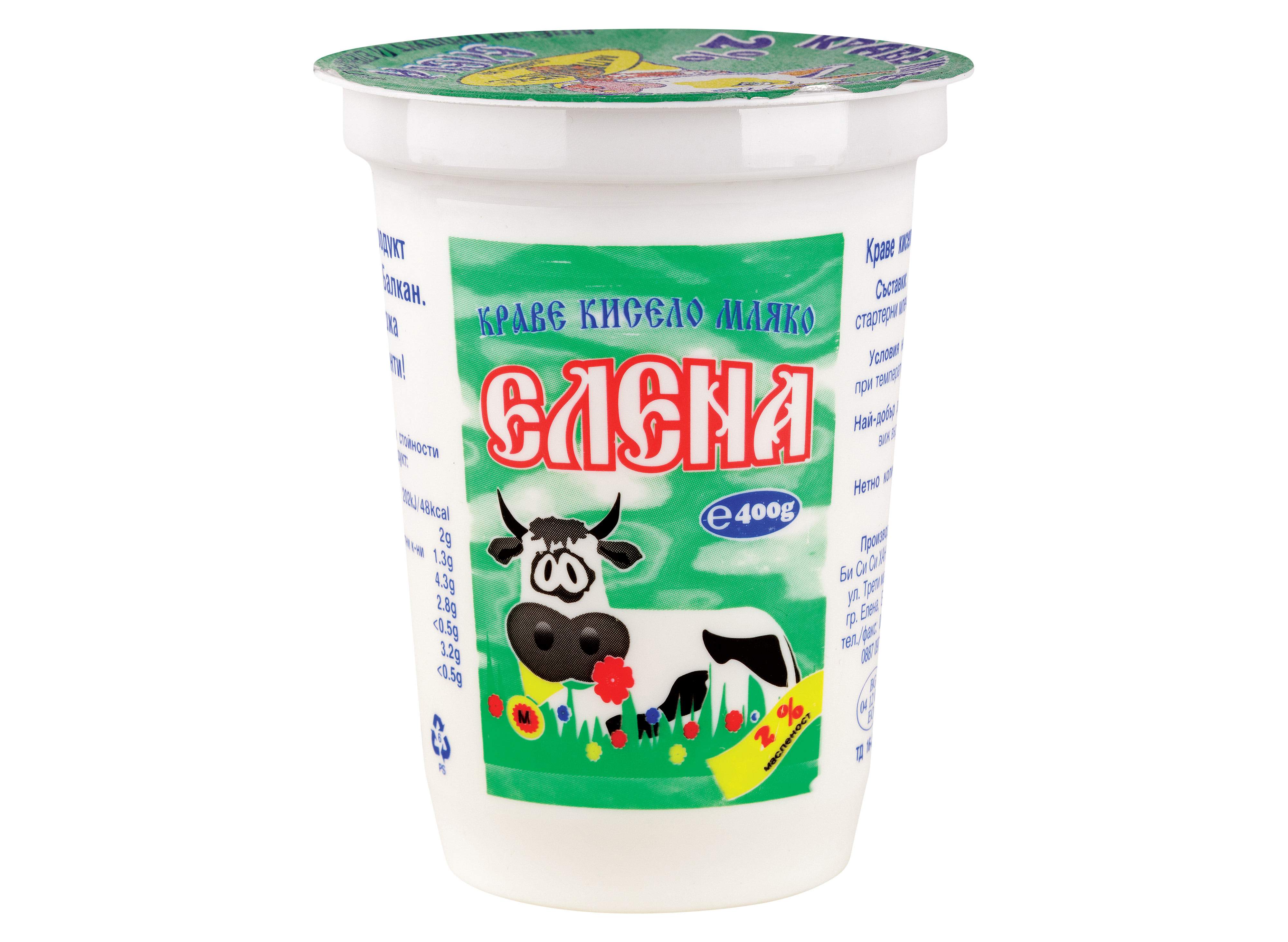 Мляко Кисело Елена 2%