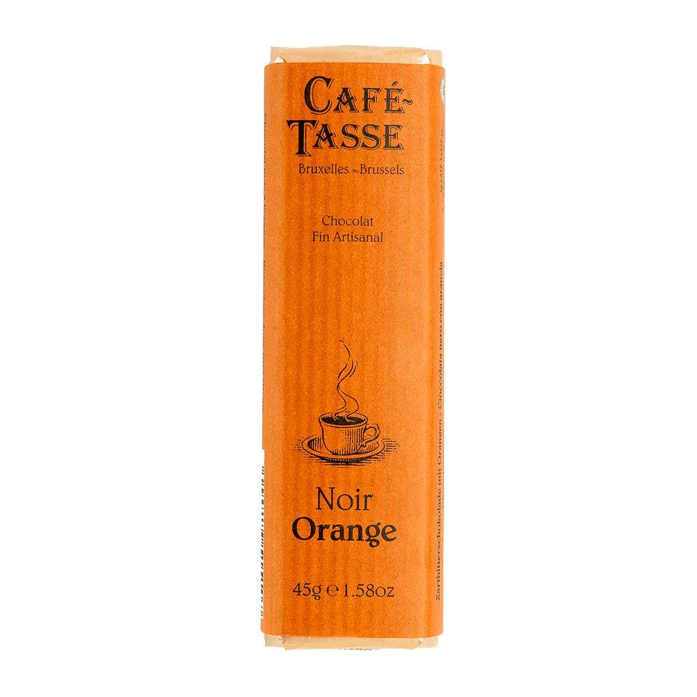 Café-Tasse белгийски шоколад - черен с портокал (45г)