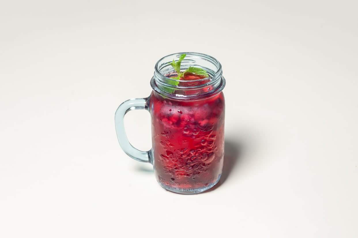 Лимонад с мякотью малины