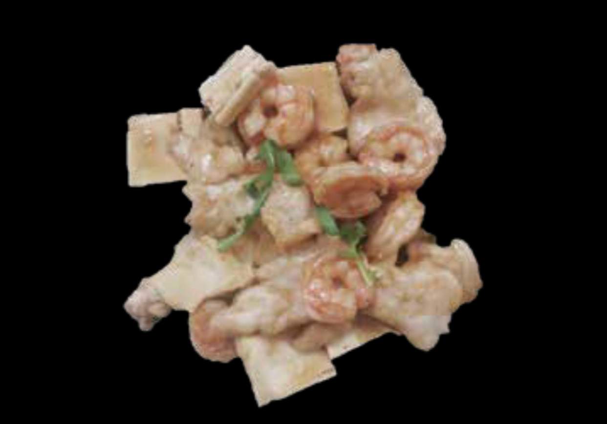 74 Tofu con frutti di mare