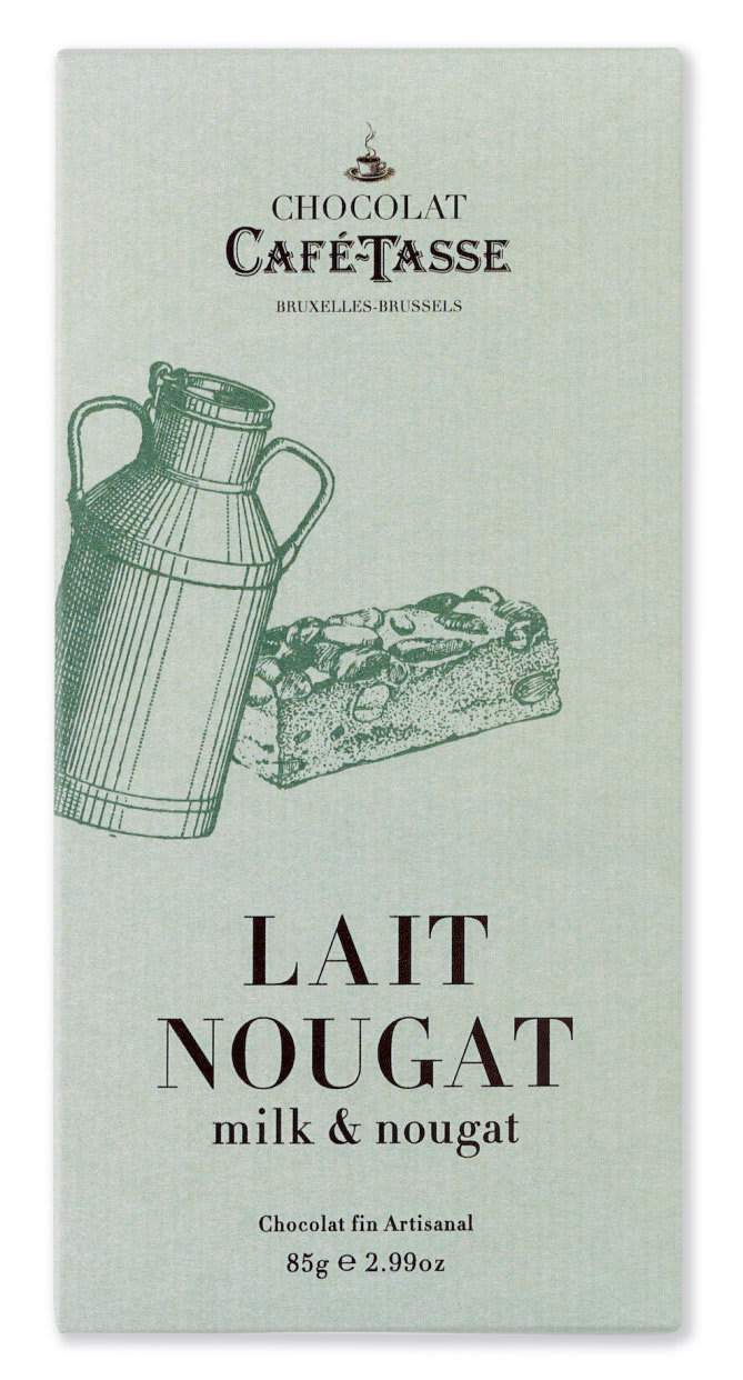 Café-Tasse белгийски шоколад - млечен с нуга (85г)