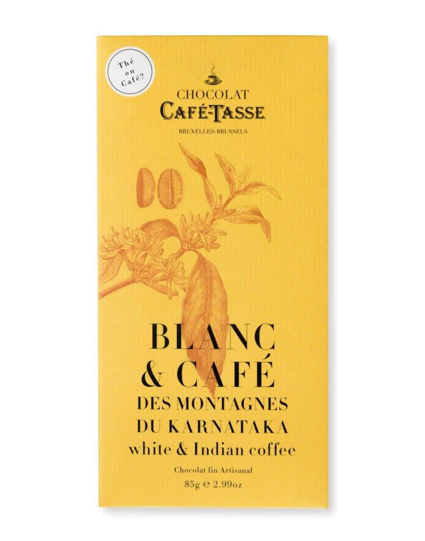 Café-Tasse белгийски шоколад - бял с кафе Индия (85г)