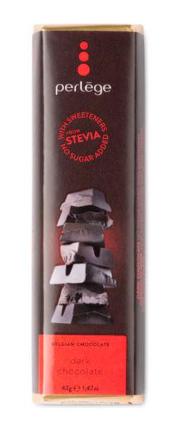 Perlége черен шоколад без захар (42г)
